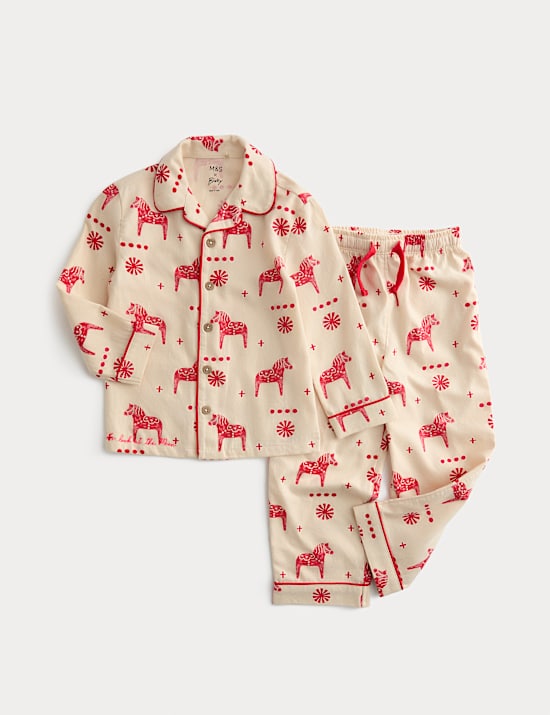 Pure Cotton Horse Print Pyjamas (1-10 Yrs)