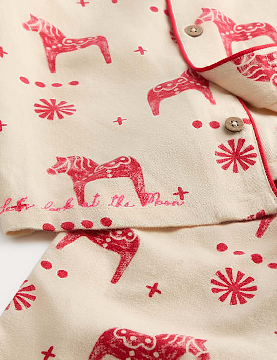 Pure Cotton Horse Print Pyjamas (1-10 Yrs)