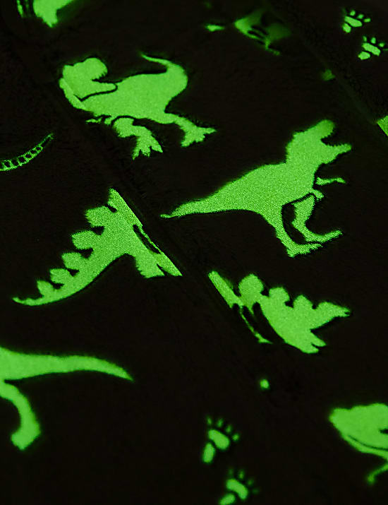 Fleece Glow In The Dark Dinosaur Onesie (1-7 Yrs)