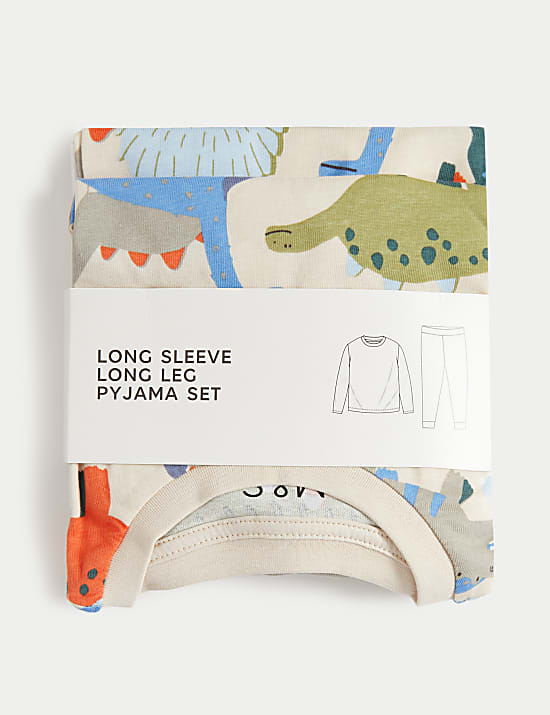 Pure Cotton Dinosaur Pyjamas  (1-8 Yrs)