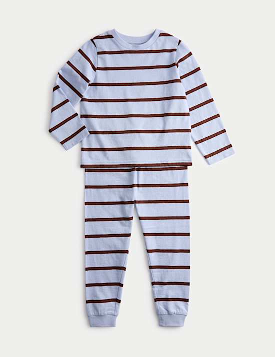 Pure Cotton Striped Pyjamas (1-16 Yrs)