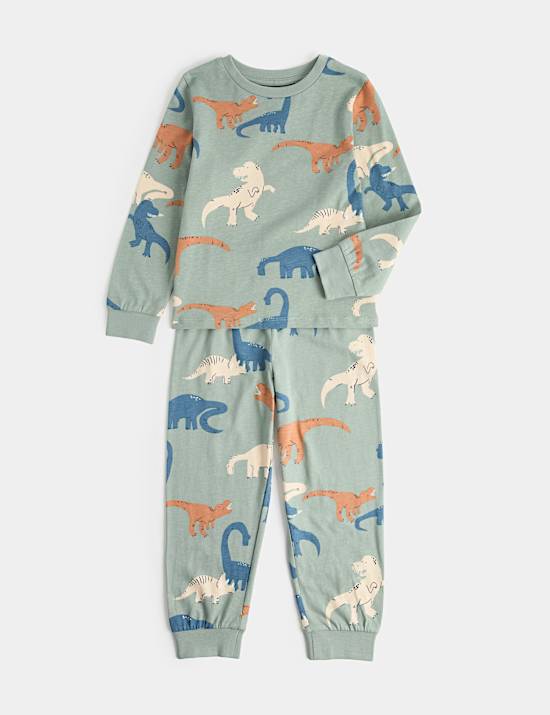 Pure Cotton Dinosaur Pyjamas (1-16 Yrs)