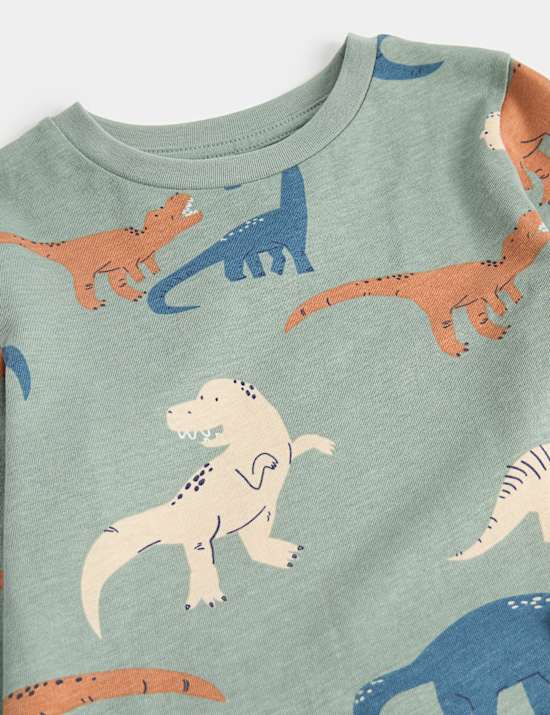 Pure Cotton Dinosaur Pyjamas (1-16 Yrs)