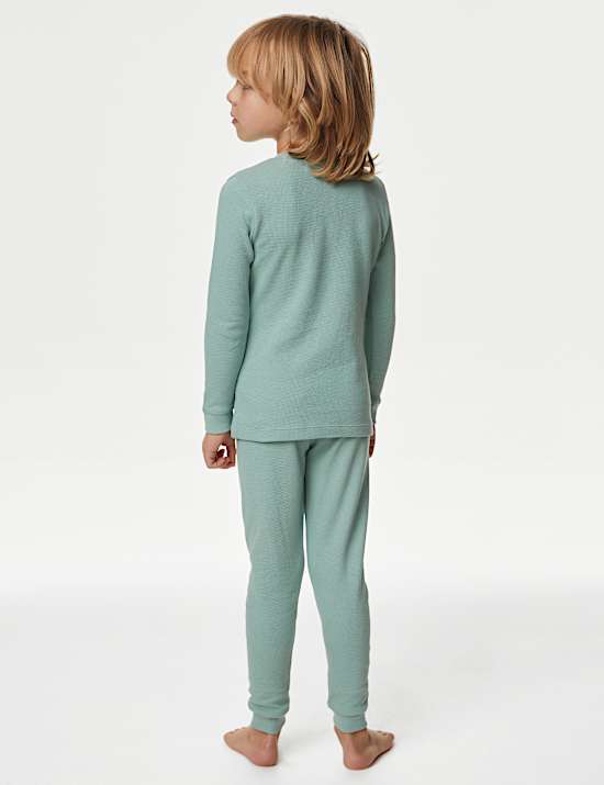 Pure Cotton Waffle Transport Pyjamas (1-8 Yrs)