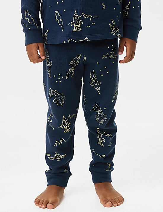 Πιτζάμες με μοτίβο διάστημα από 100% βαμβάκι (1-8 ετών)