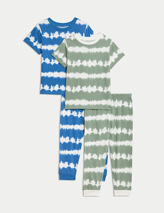 2 Pack Pure Cotton Tie Dye Pyjama Sets (1-16 Yrs)