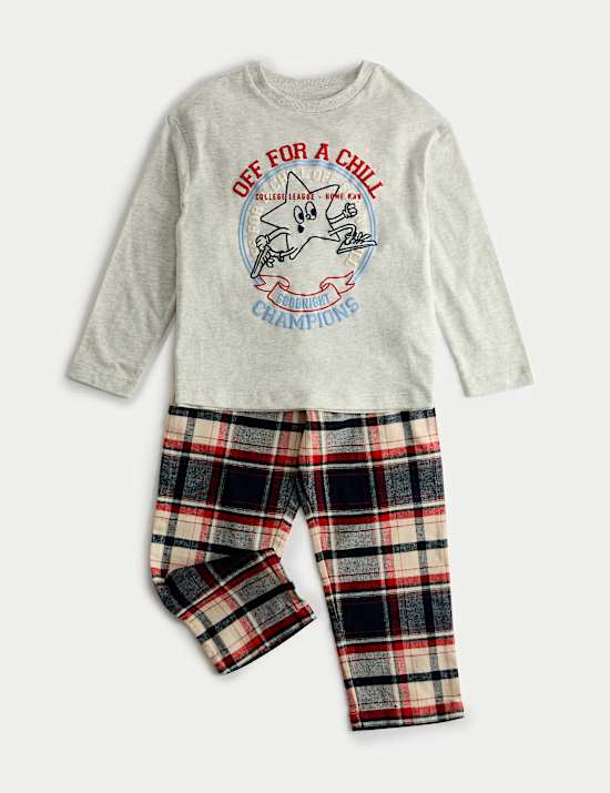 Pure Cotton Star Graphic Pyjamas (1-8 Yrs)