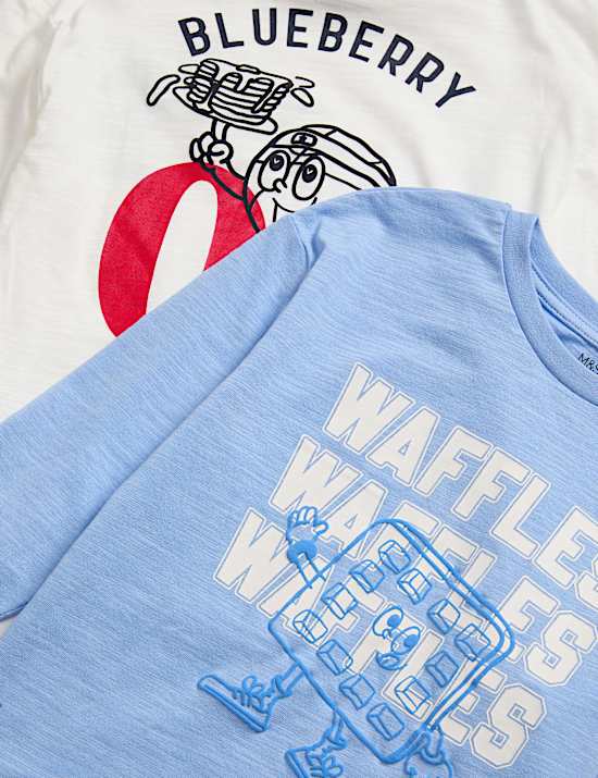 2pk Pure Cotton Graphic Pyjama Sets (1-8 Yrs)