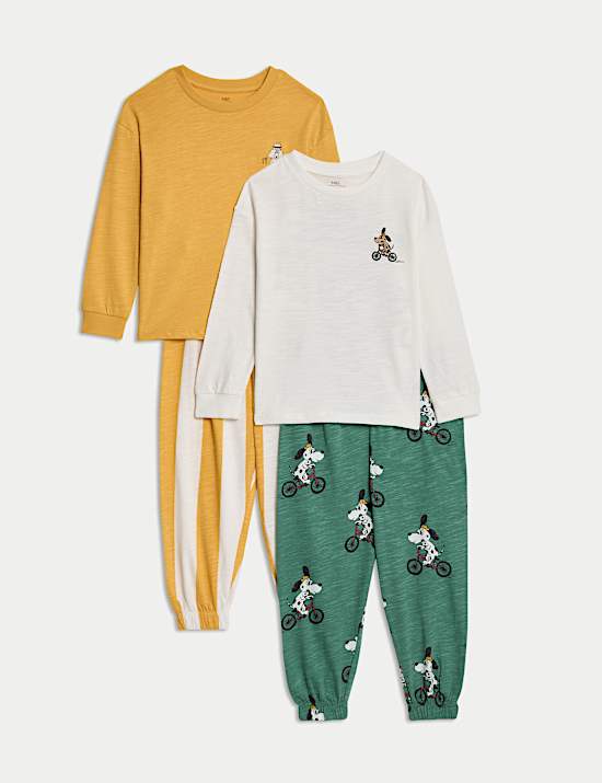 2pk Dog Graphic Pyjama Set (1-8 Yrs)
