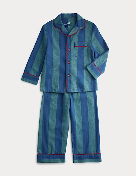 Pure Cotton Striped Pyjamas (12 Mths-10 Yrs)