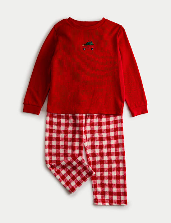 Christmas Car Gingham Pyjamas (1-8 Yrs)