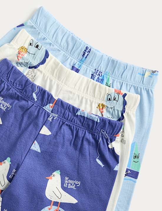 מארז 3 סטי פיג'מות בדוגמה לילדים (1-&rlm;8 שנים)