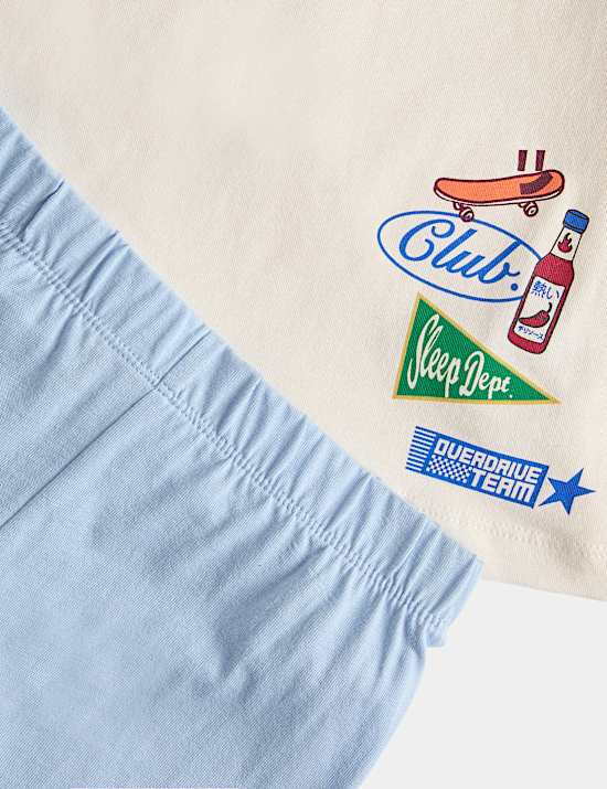 Pure Cotton Weekend Club Pyjamas (1-8 Yrs)
