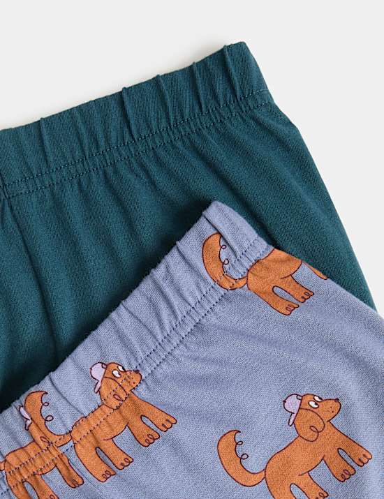 2 Pack Pure Cotton Dog Pyjama Sets (1-8 Yrs)