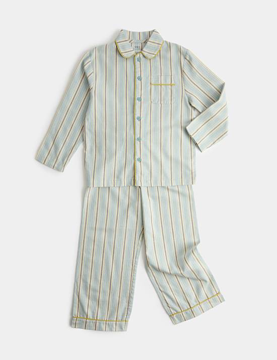 Pyjama enfant Sleepy Time &agrave; rayures et revers (du 9 mois au 8 ans)