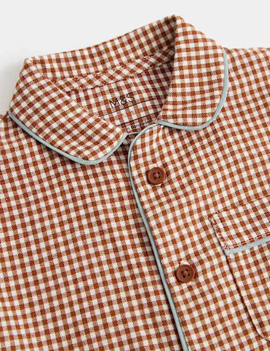 Pyjama enfant Sleepy Time &agrave; carreaux et revers (du 9 mois au 8 ans)