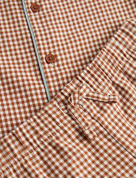 Pyjama enfant Sleepy Time &agrave; carreaux et revers (du 9 mois au 8 ans)