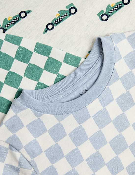 3 Pack Pure Cotton Transport Pyjama Sets (12 Mths-8 Yrs)