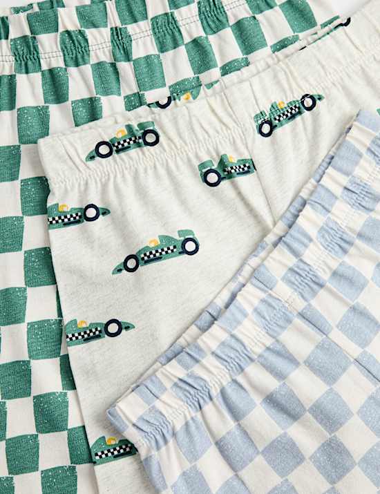 3 Pack Pure Cotton Transport Pyjama Sets (12 Mths-8 Yrs)