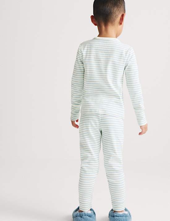 3er-Pack Blaue Schlafanzugsets mit hohem Baumwollanteil (1&ndash;8 Jahre)