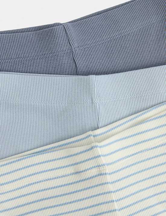3 Pack Cotton Rich Blue Pyjama Sets (1-8 Yrs)