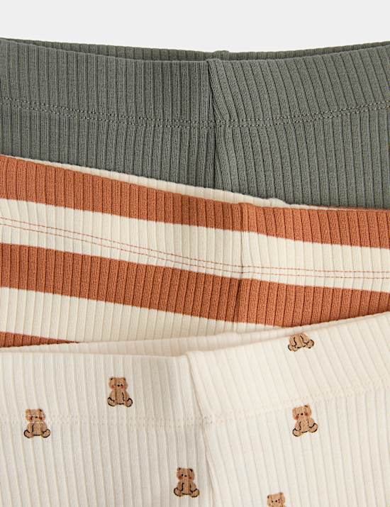 Lot de 3 ensembles pyjamas en coton &agrave; motif graphique ours (du 1 au 8 ans)