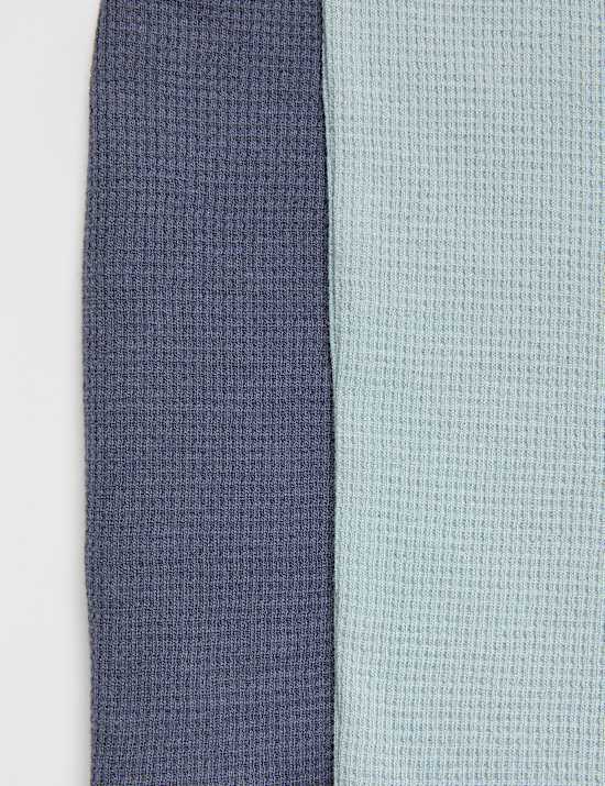 Lot de 2 ensembles pyjamas 100 % coton gaufr&eacute; (du 1 au 8 ans)