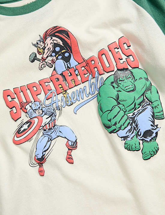 Schlafanzug aus reiner Baumwolle mit Avengers™-Grafik (3–12 J.)