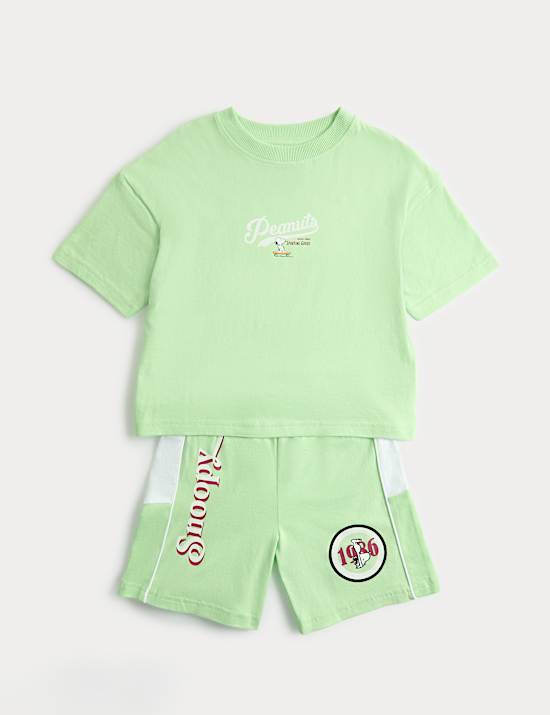 Pure Cotton Snoopy&trade; Pyjamas (1-8 Yrs)