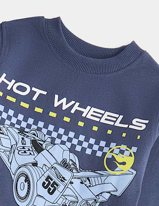 Pure Cotton Hot Wheels&trade; Pyjamas (1-8 Yrs)
