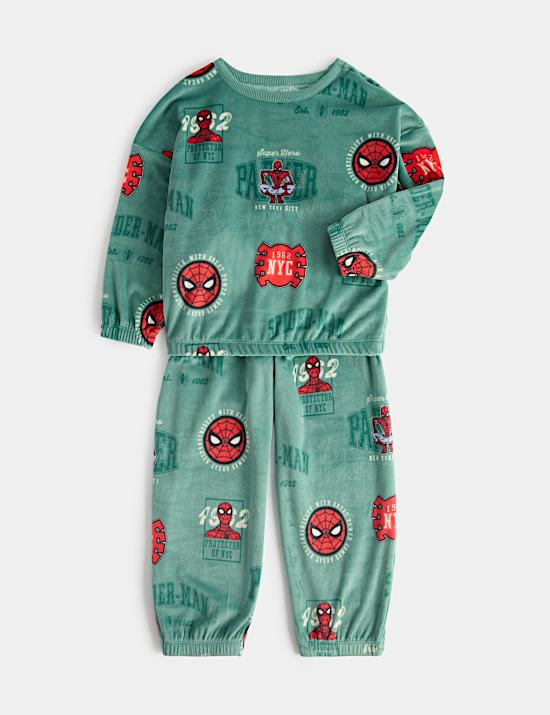 פיג'מת קטיפה &trade;Spider-Man (1&rlm;-8 שנים)