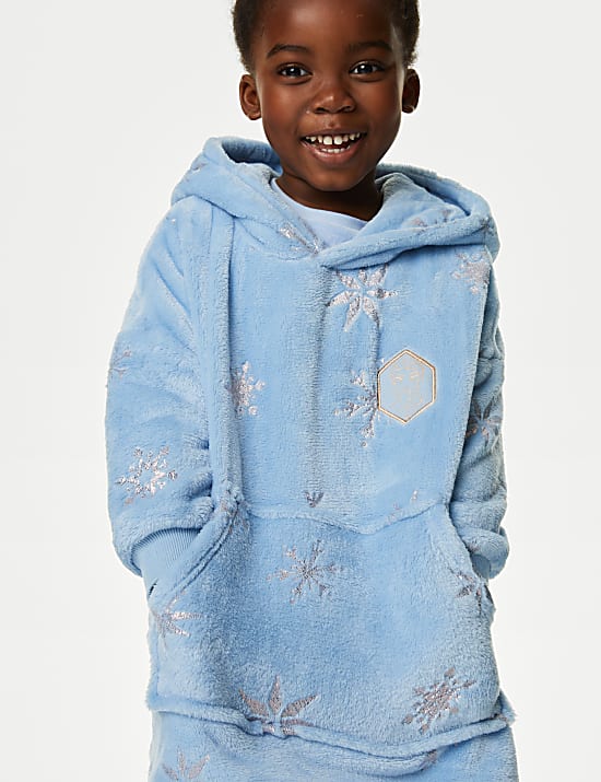 Pull coupe large en polaire &agrave; imprim&eacute; La Reine Des Neiges de Disney&trade; (du 3 au 8&nbsp;ans)
