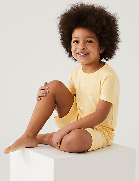 Cotton Rich Polka Dot Short Pyjama Set