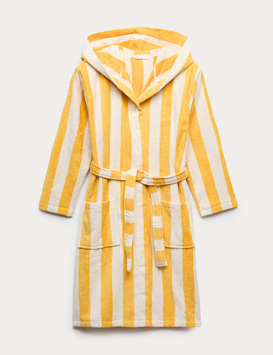 Kids' Pure Cotton Striped Towelling Robe (9 Mths - 10 Yrs)