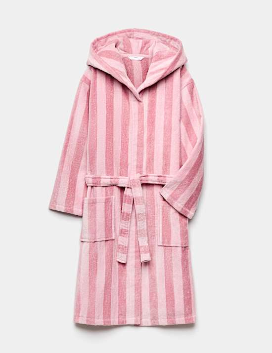Robe de chambre 100 % coton &agrave; rayures (du 9 mois au 10 ans)