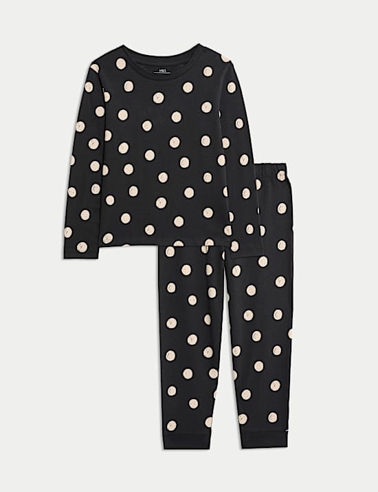 Pure Cotton Polka Dot Pyjamas (1-16 Yrs)