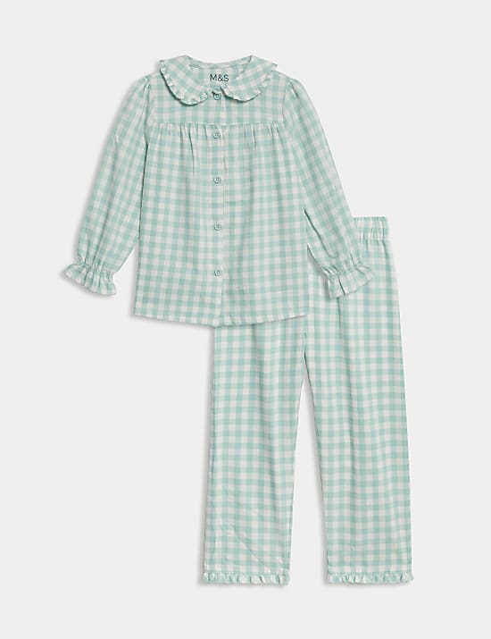 Pure Cotton Checked Pyjamas (1-8 Yrs)