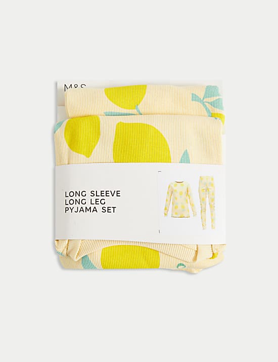 Pijama de algodón con diseño de limones (1-8 años)