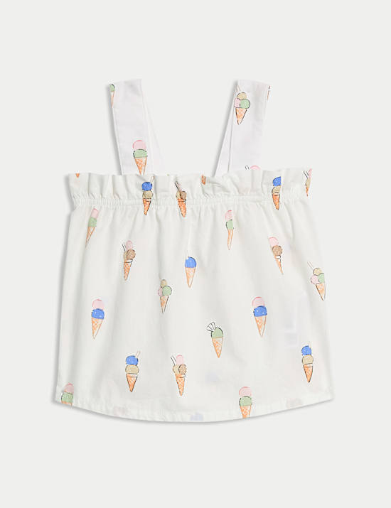 Pure Cotton Ice Cream Print Pyjamas (1-8 Yrs)
