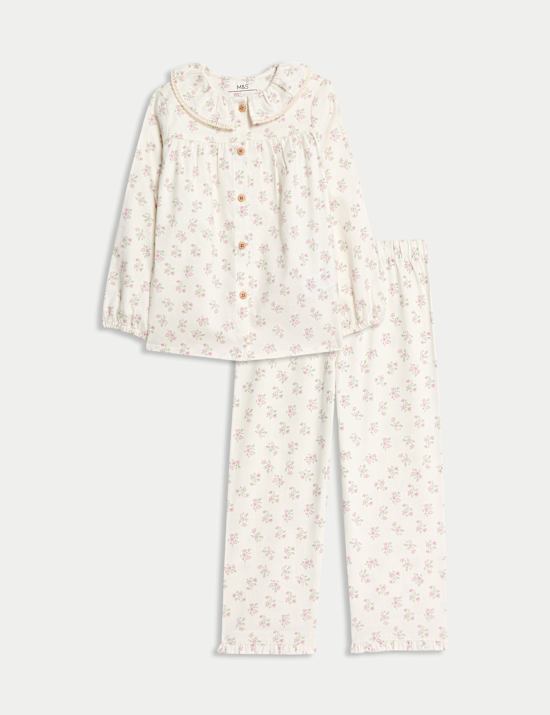 Pyjama Disty 100 % coton à motif fleuri (du 9 mois au 10 ans)