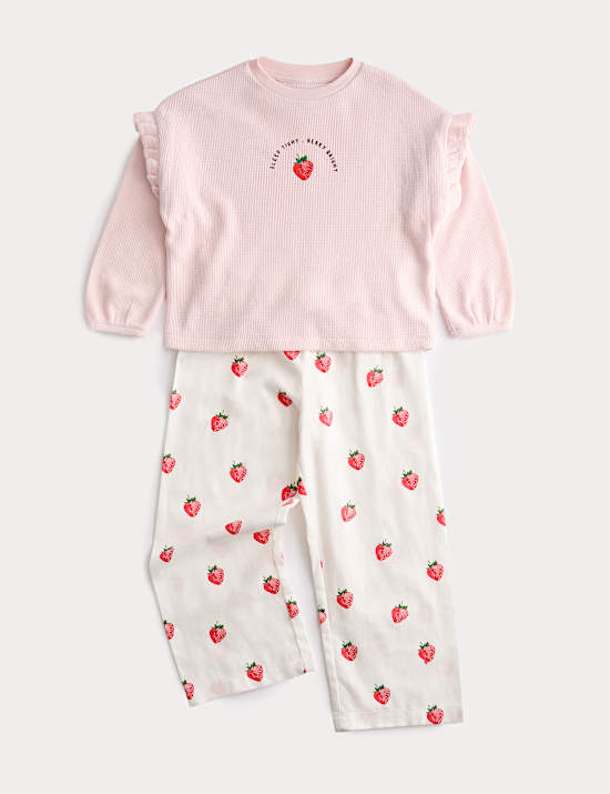 Cotton Rich Strawberry Graphic Pyjamas (12 Months-8 Years)