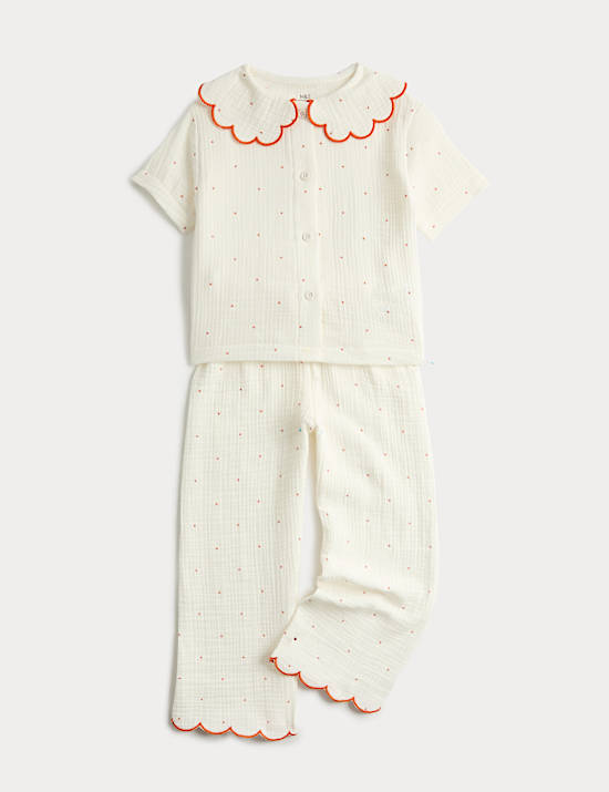 Pure Cotton Spotty Pyjamas (9 Mths - 8 Yrs)