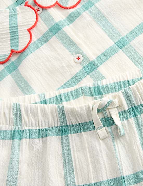 Kids' Seersucker Checked Sleepytime Pyjamas (9 Mths-8 Yrs)