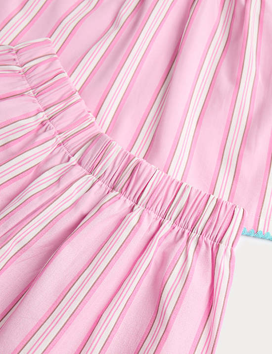 Pure Cotton Cami Striped Pyjamas (1-8 Yrs)