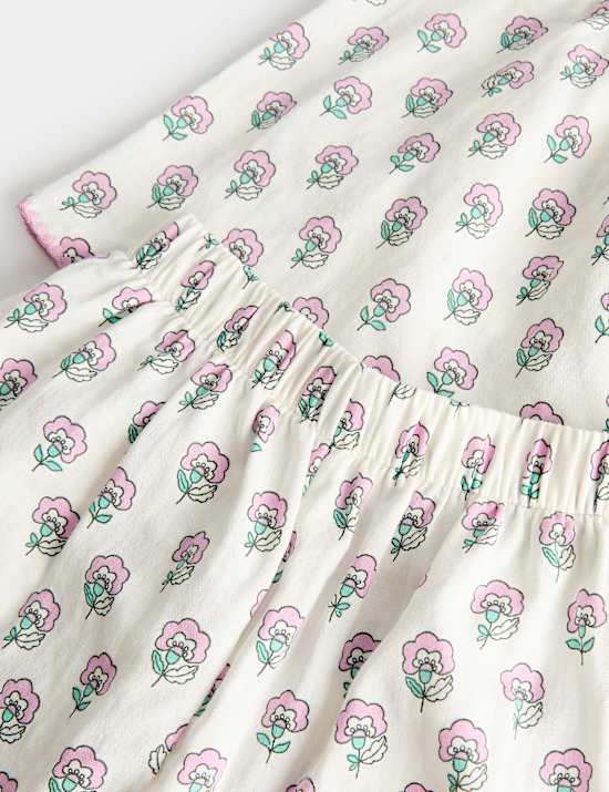 Pure Cotton Flower Print Pyjamas (1-8 Years)
