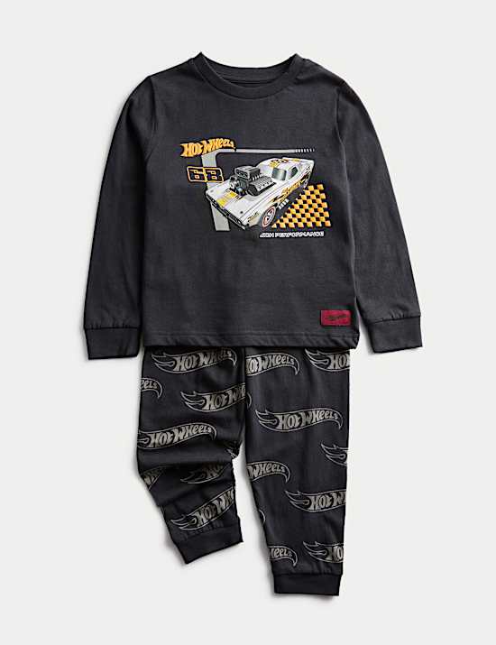 Pure Cotton Hot Wheels&trade; Pyjamas (1-8 Yrs)