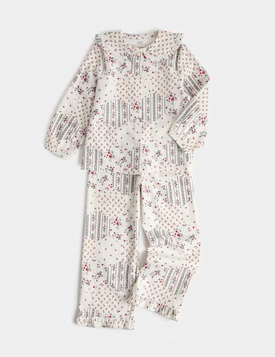 Pure Cotton Floral Patchwork Pyjamas (0-8 Yrs)