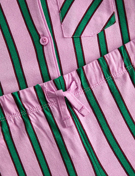 Pure Cotton Striped Pyjamas (1-8 Yrs)