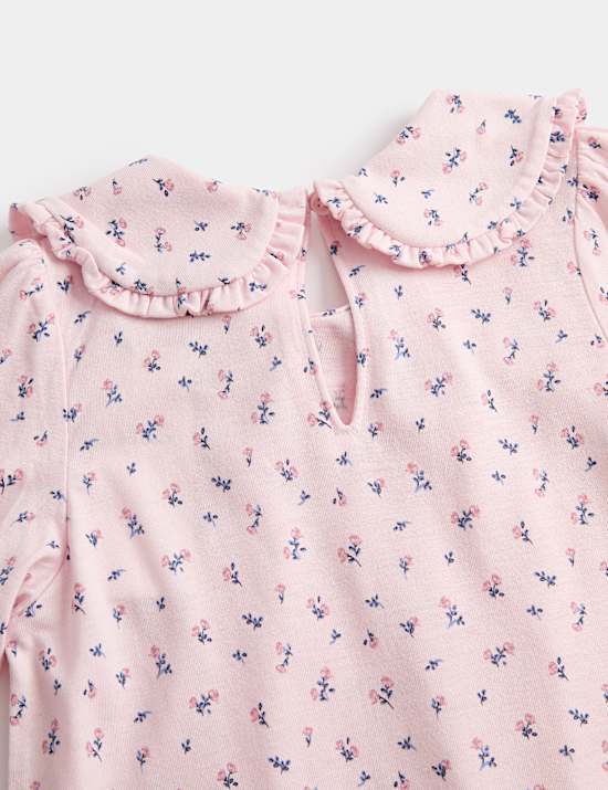 Cotton Blend Ditsy Floral Collared Nightdress (1-8 Yrs)