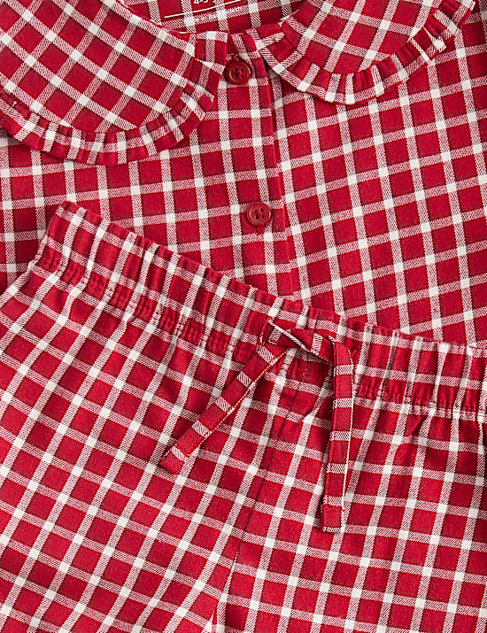 Pure Cotton Checked Revere Pyjama Set